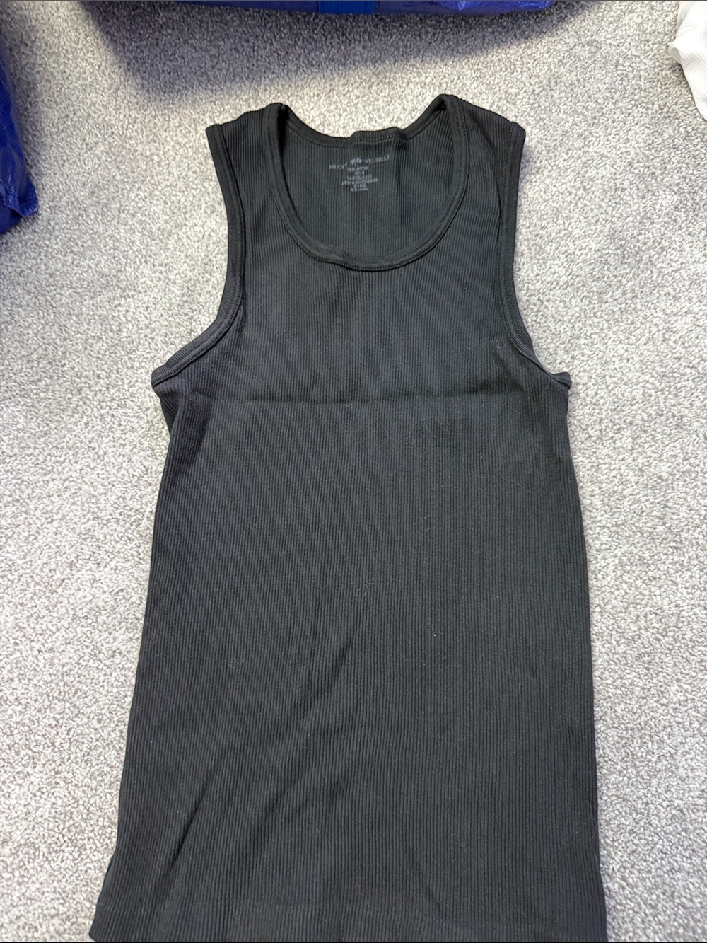 Brandy Melville Black Ribbed Tank Top